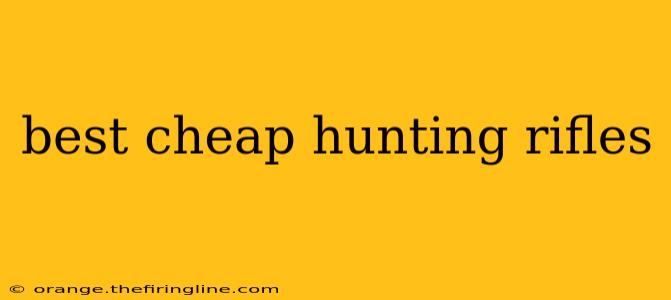 best cheap hunting rifles