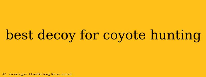 best decoy for coyote hunting