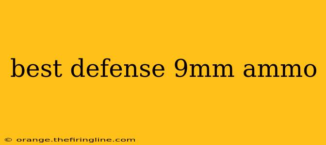 best defense 9mm ammo