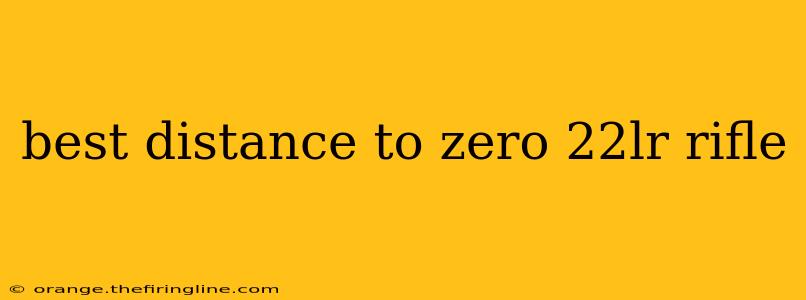 best distance to zero 22lr rifle