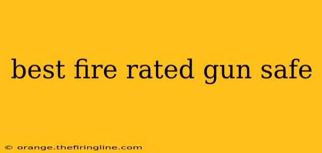 best fire rated gun safe