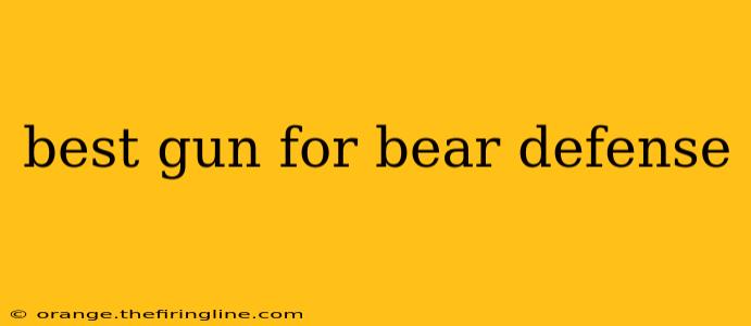 best gun for bear defense