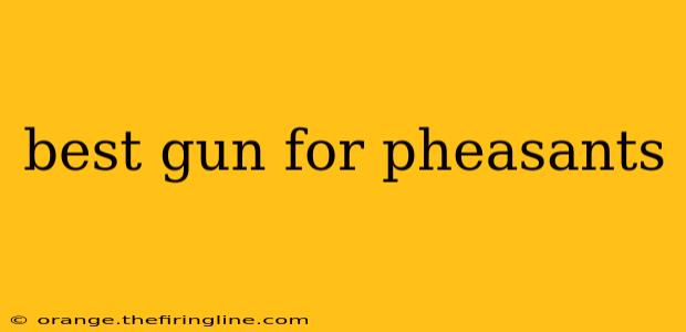 best gun for pheasants