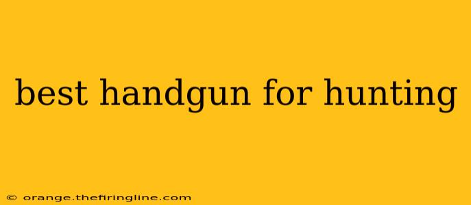 best handgun for hunting