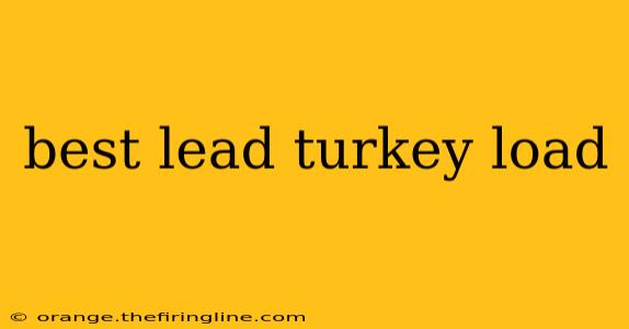 best lead turkey load