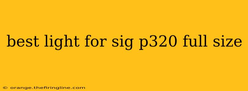 best light for sig p320 full size