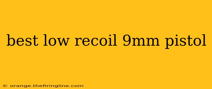 best low recoil 9mm pistol