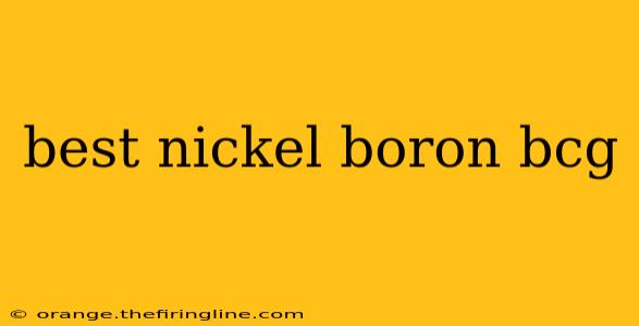 best nickel boron bcg