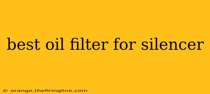 best oil filter for silencer