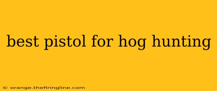 best pistol for hog hunting