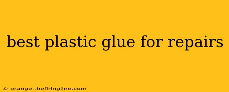 best plastic glue for repairs