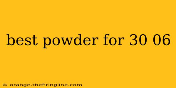 best powder for 30 06