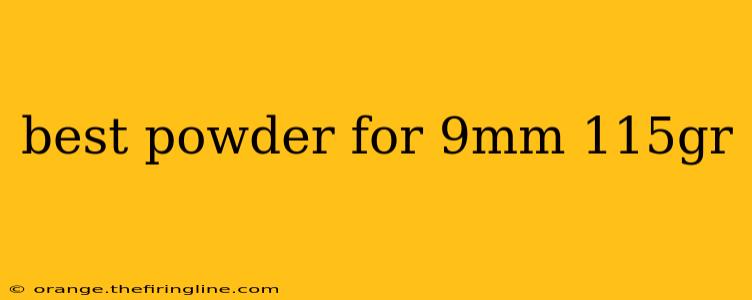 best powder for 9mm 115gr