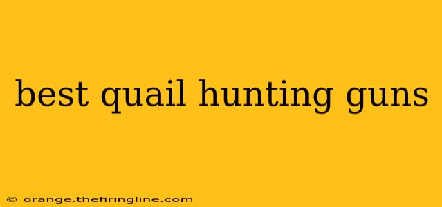 best quail hunting guns