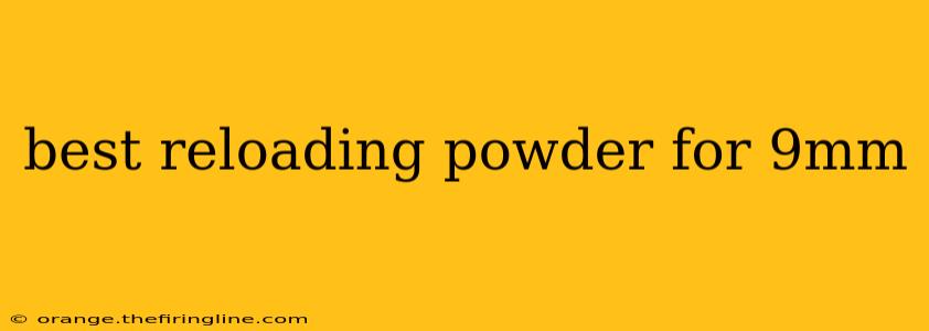 best reloading powder for 9mm