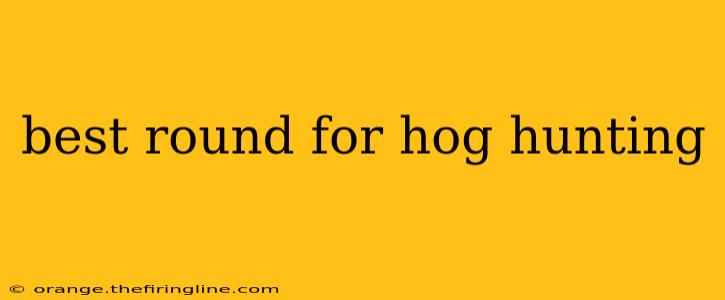 best round for hog hunting