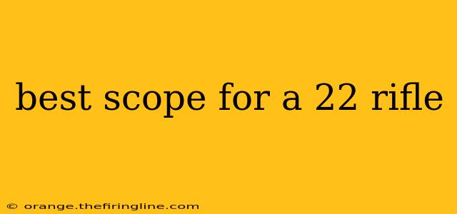 best scope for a 22 rifle