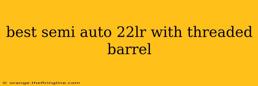 best semi auto 22lr with threaded barrel