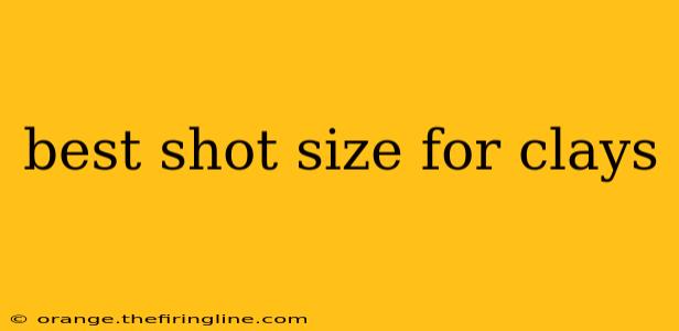 best shot size for clays