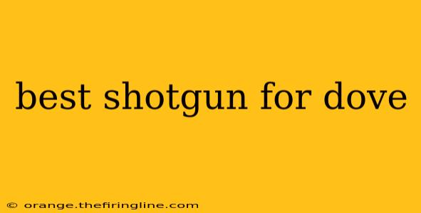 best shotgun for dove