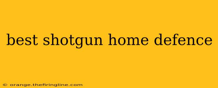 best shotgun home defence