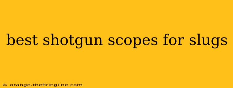 best shotgun scopes for slugs