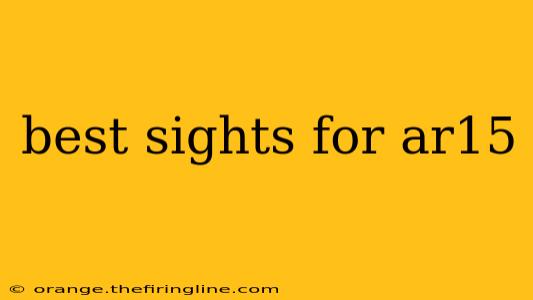 best sights for ar15