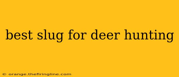 best slug for deer hunting