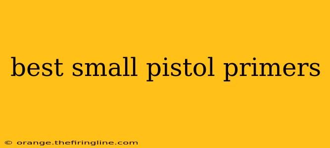 best small pistol primers