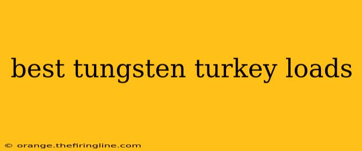 best tungsten turkey loads