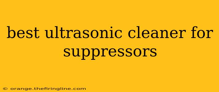 best ultrasonic cleaner for suppressors