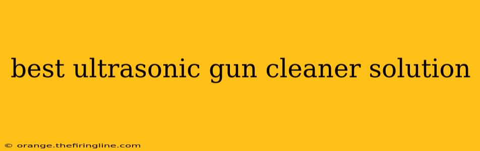 best ultrasonic gun cleaner solution