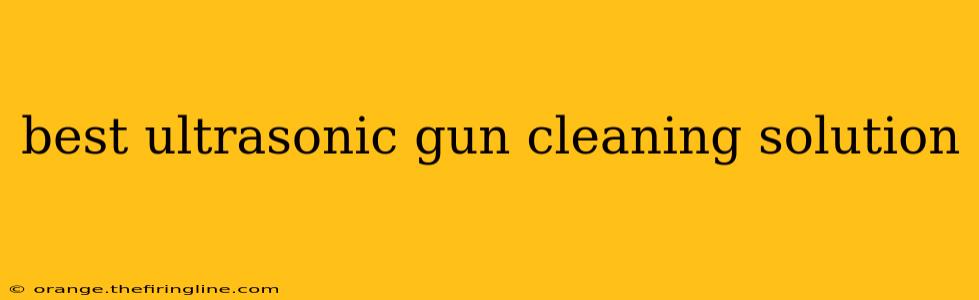 best ultrasonic gun cleaning solution