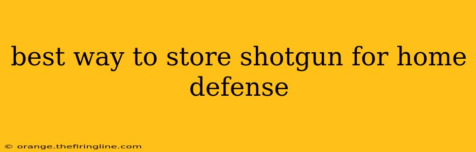 best way to store shotgun for home defense