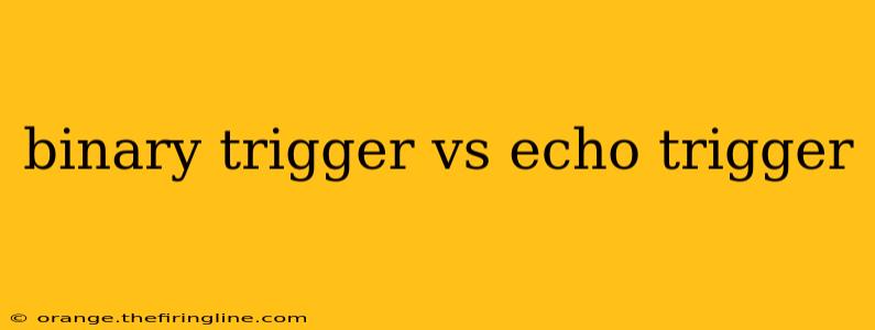 binary trigger vs echo trigger