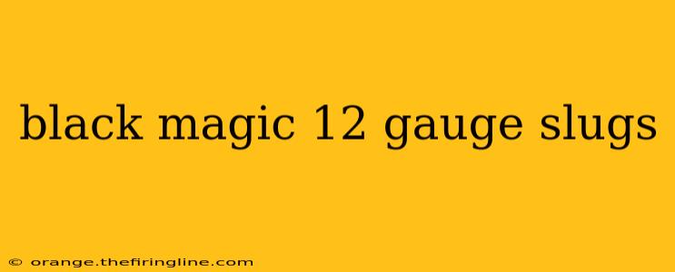 black magic 12 gauge slugs