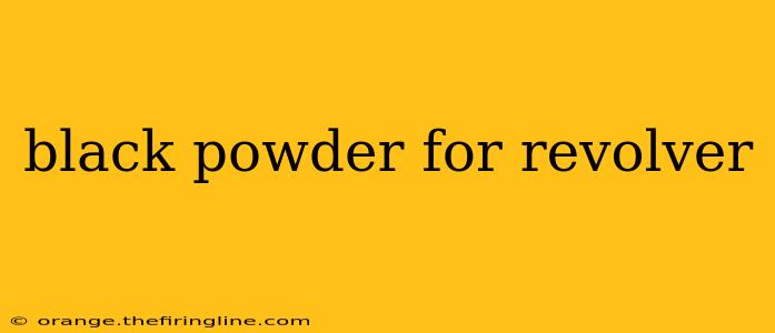 black powder for revolver