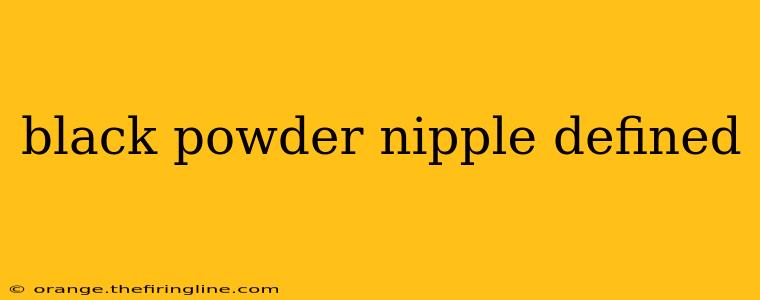 black powder nipple defined