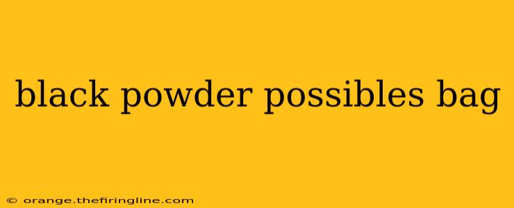 black powder possibles bag