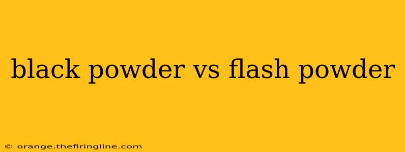 black powder vs flash powder