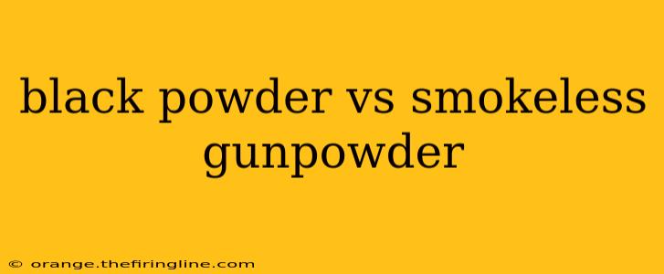 black powder vs smokeless gunpowder