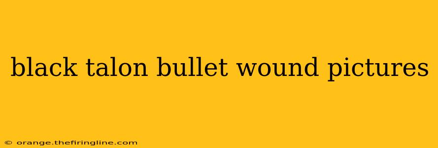 black talon bullet wound pictures