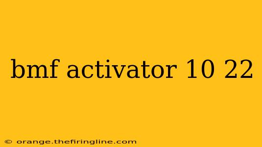 bmf activator 10 22