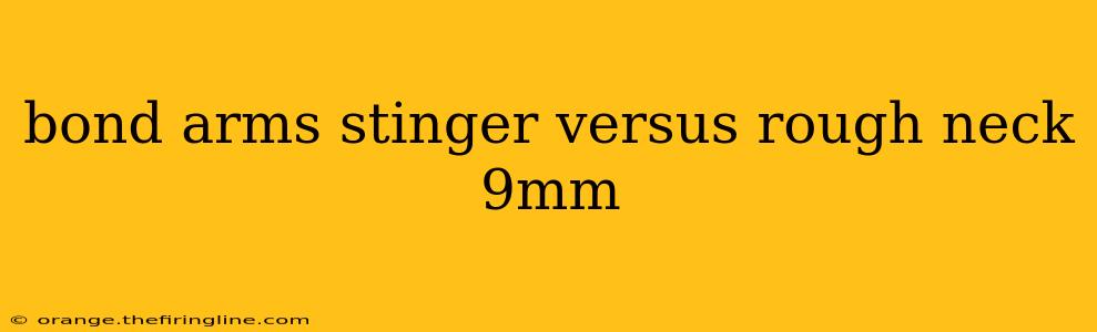 bond arms stinger versus rough neck 9mm