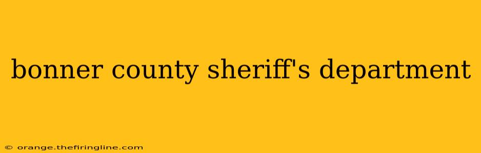 bonner county sheriff's department