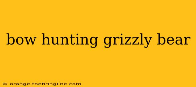 bow hunting grizzly bear