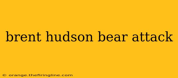 brent hudson bear attack