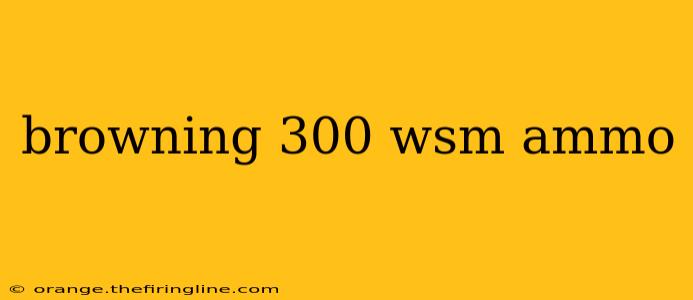 browning 300 wsm ammo