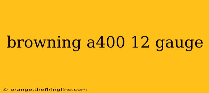 browning a400 12 gauge