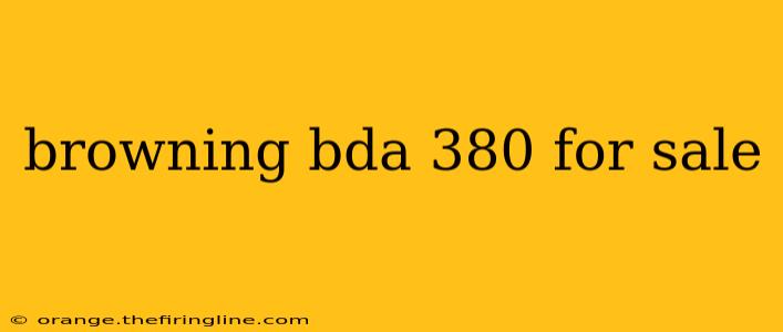 browning bda 380 for sale